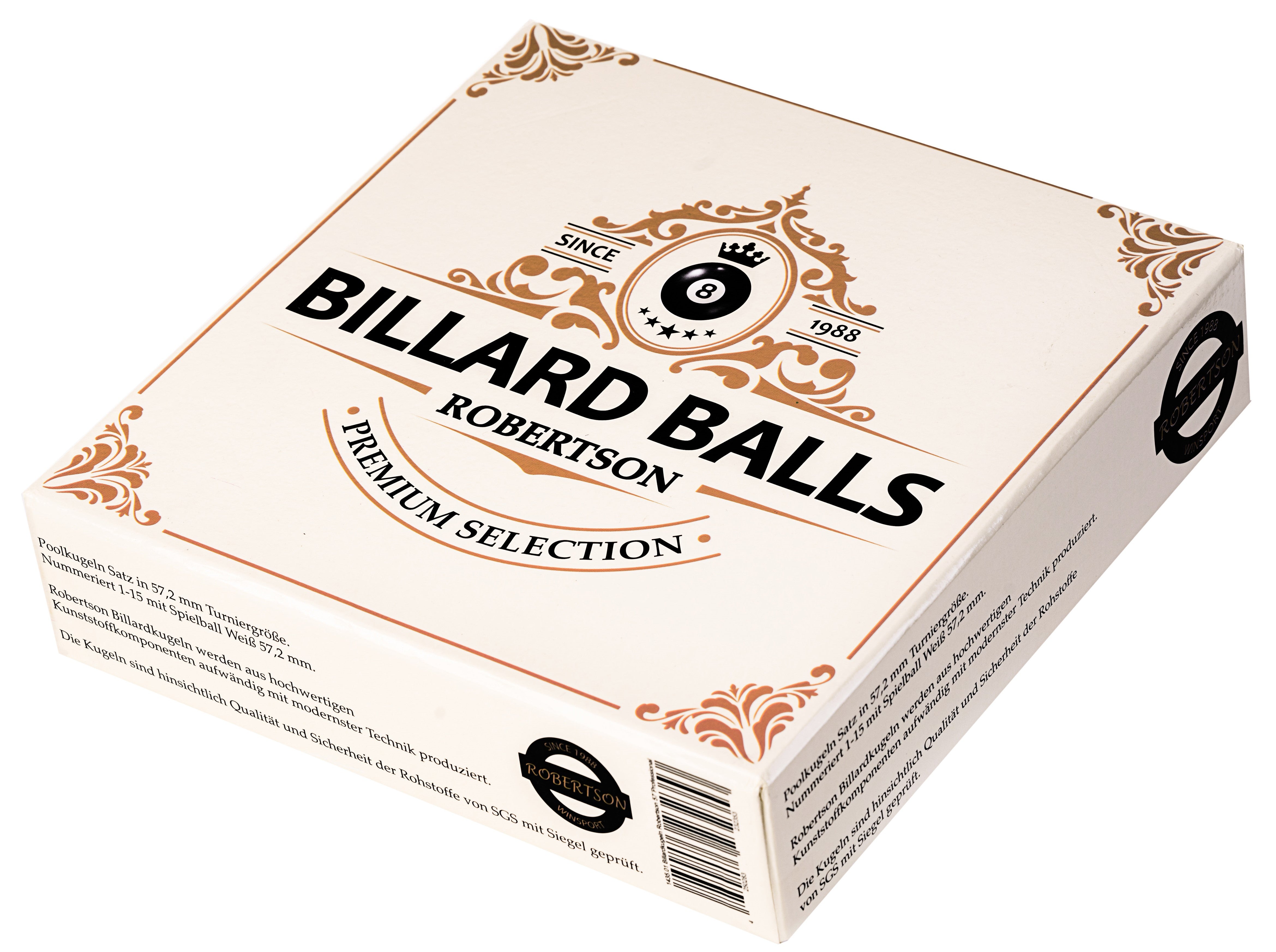 Kugeln Robertson Set inkl. Triangel, Kreide und Reiniger