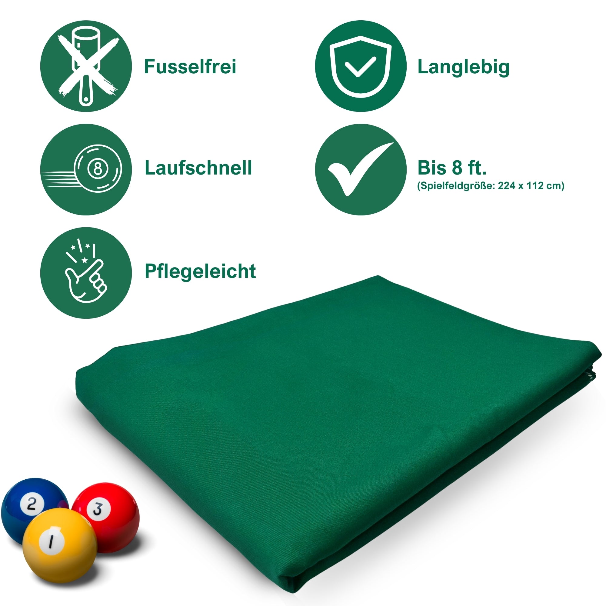 Billardtuch Arizona gelb-grün Coupon bis 8ft.