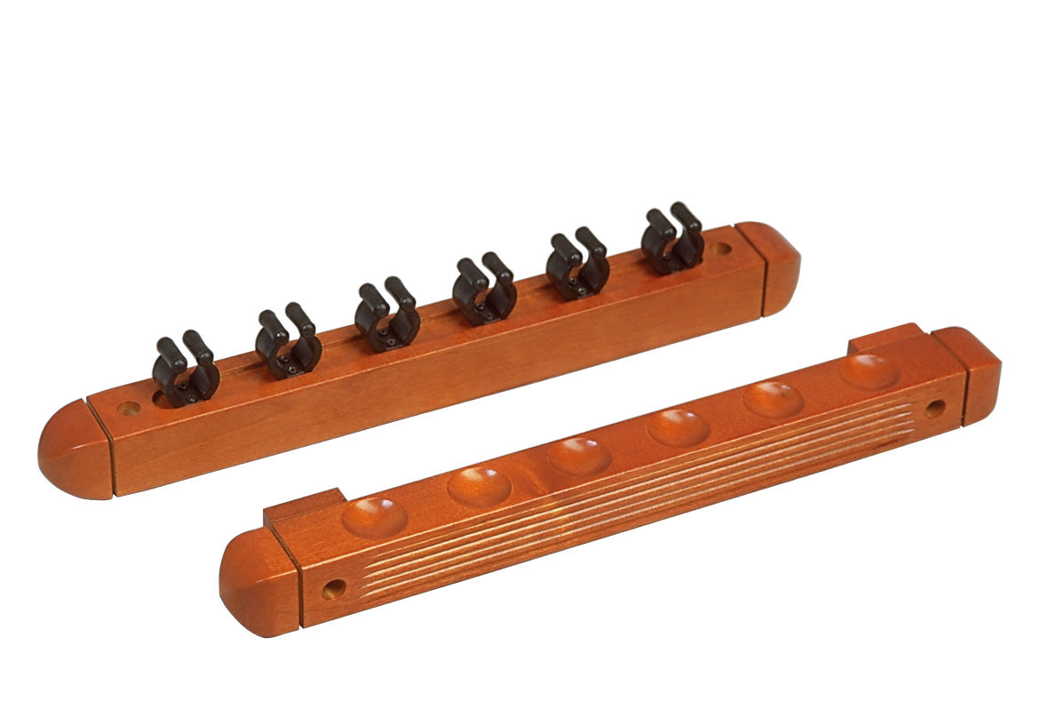 Billardqueue Wandhalter braun 2-tlg. für 6 Queues