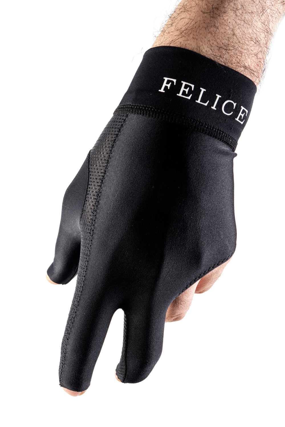 Billardhandschuh Felice Fingerless schwarz