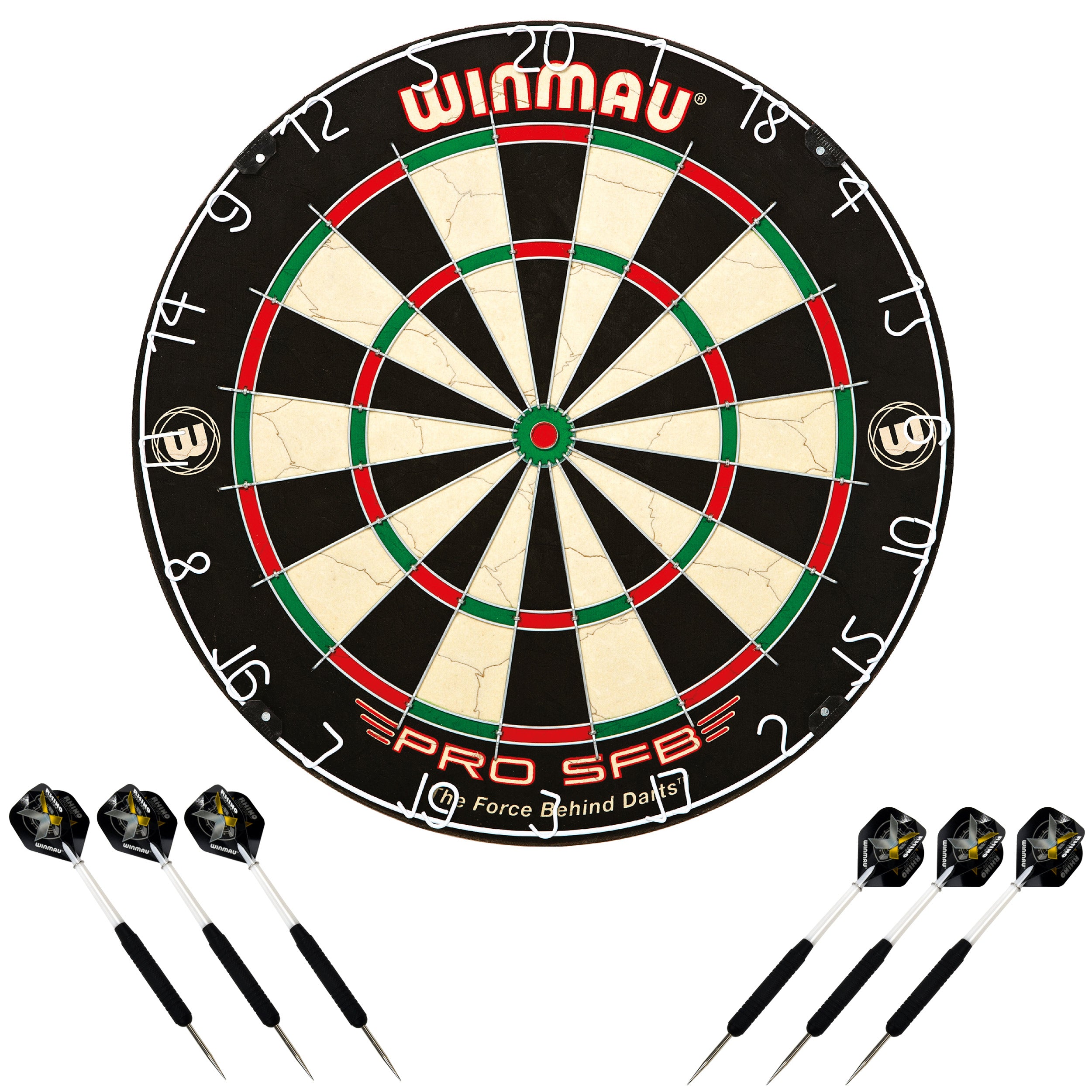 Winmau - Dartboard - PRO-SFB im Set inkl. 2 Satz Winmau Steeldarts
