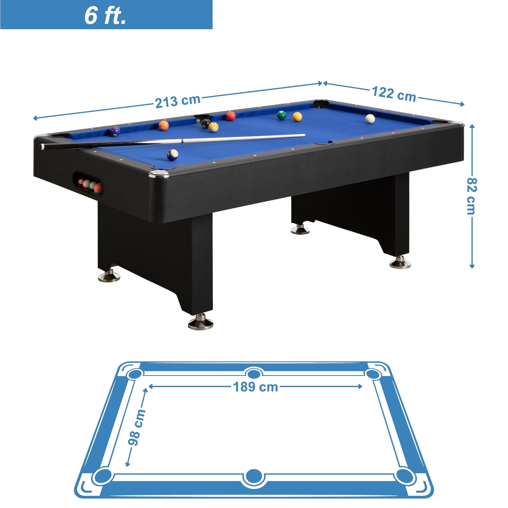 Winsport - Billardtisch - Blackstar