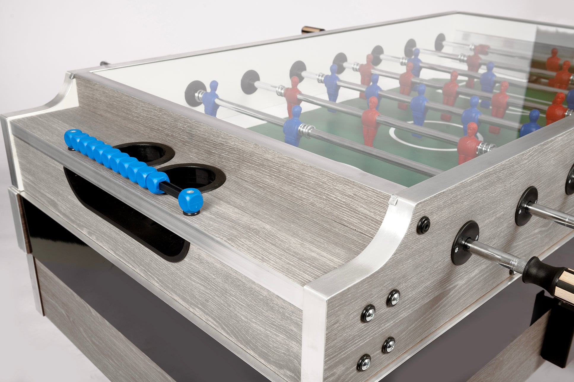 Tischkicker - Garlando Coperto Münz/Glas 1,- €