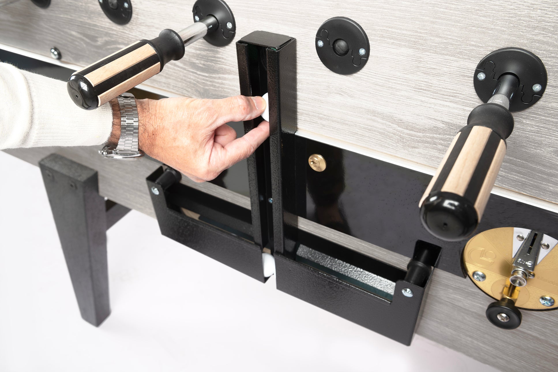 Tischkicker - Garlando Coperto Münz/Glas 1,- €