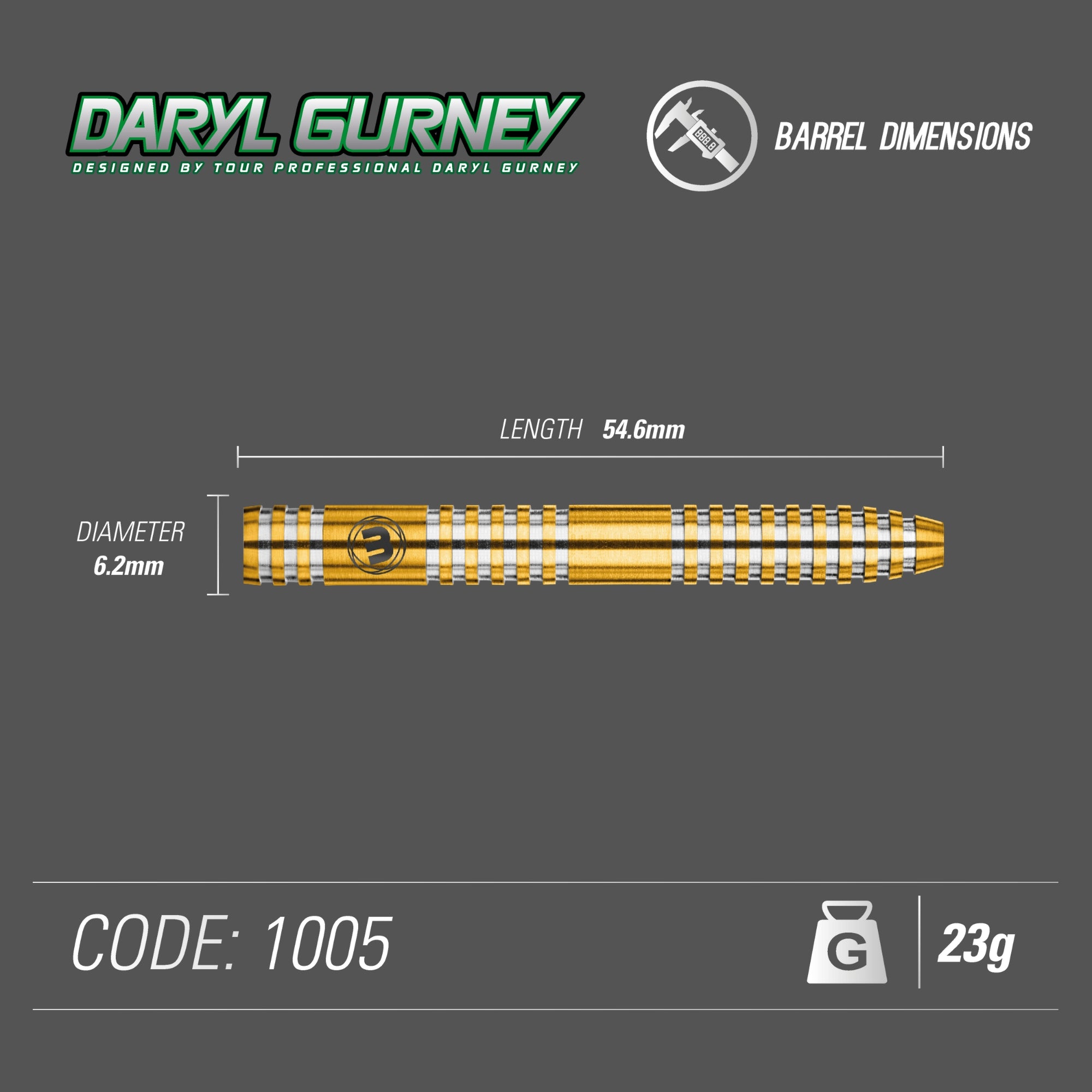 Winmau - Steeldart - Daryl Gurney 23 gr.
