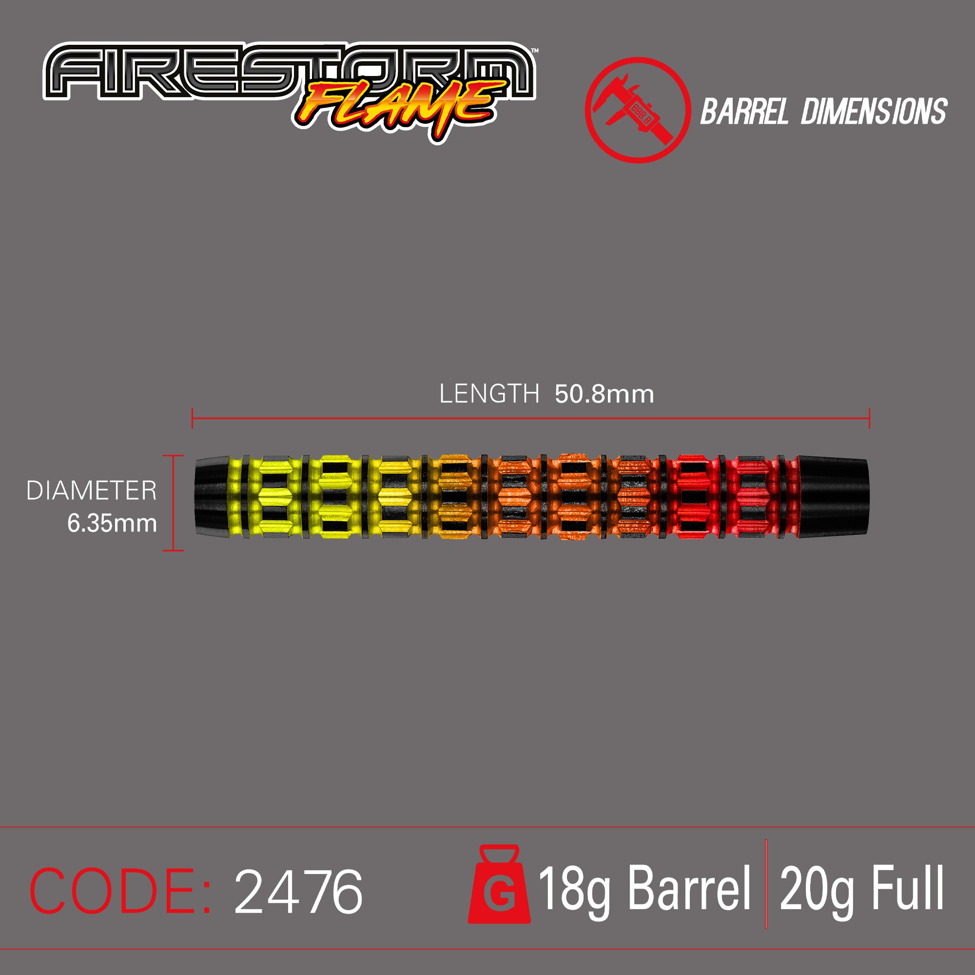 Winmau - Softdart - Firestorm Flame 20 gr.
