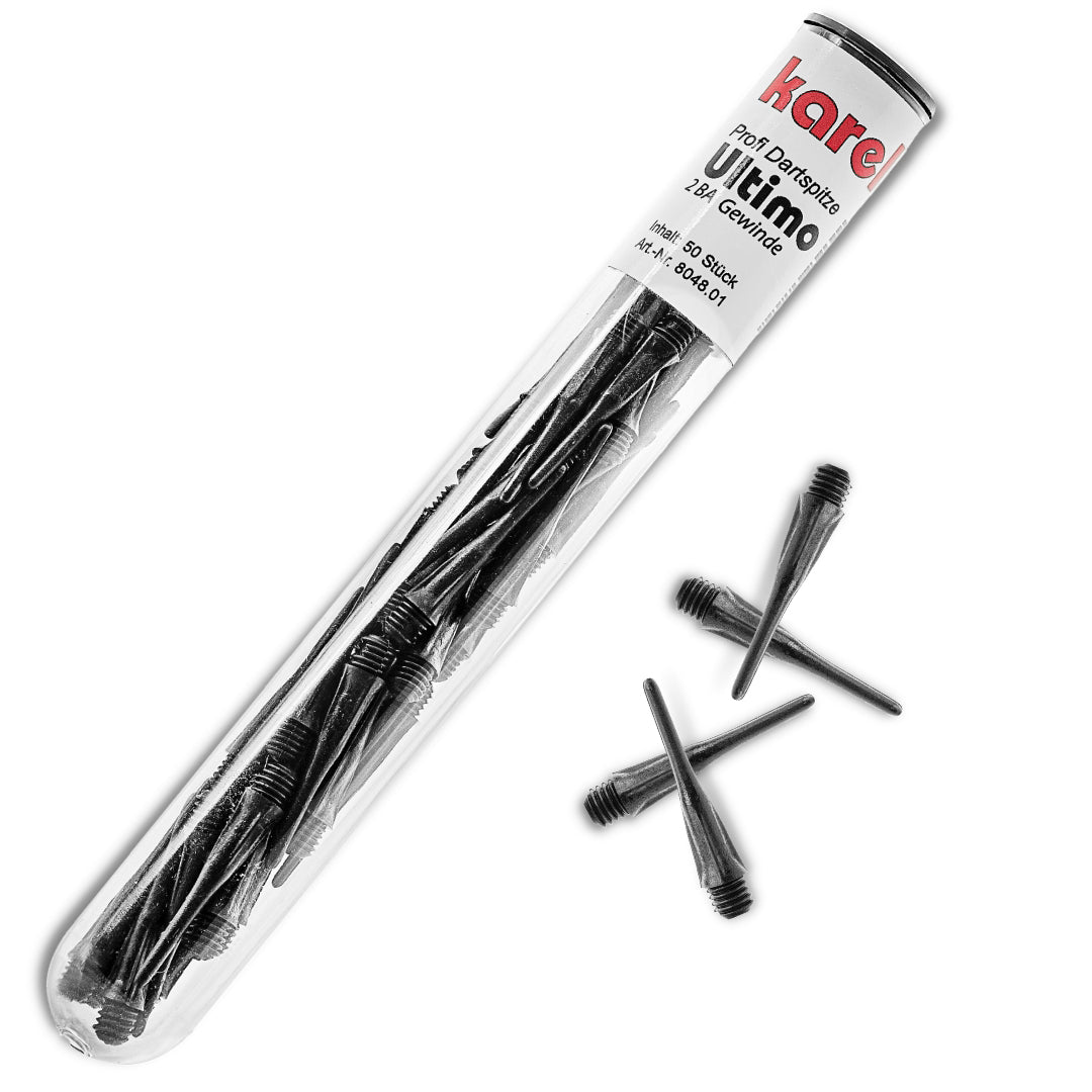 Karella - Softspitzen - Ultimo 50 St. im Dartröhrchen 2BA Gewinde