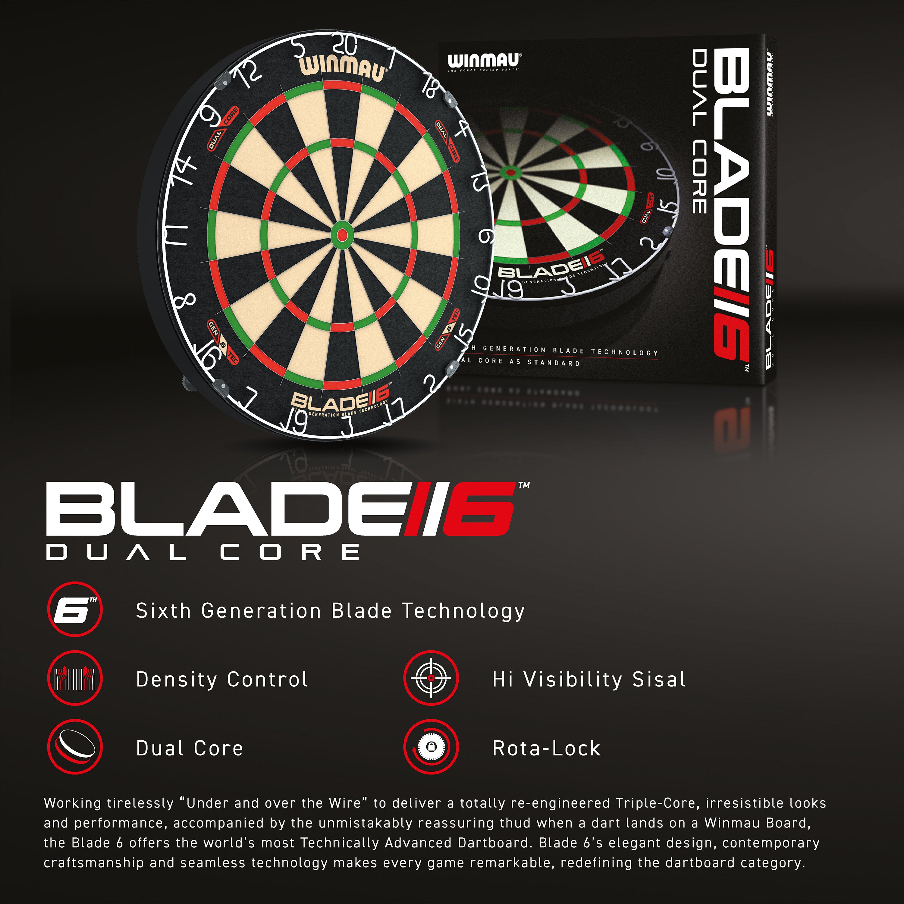 Winmau - Dartboard - Blade 6 Dual Core
