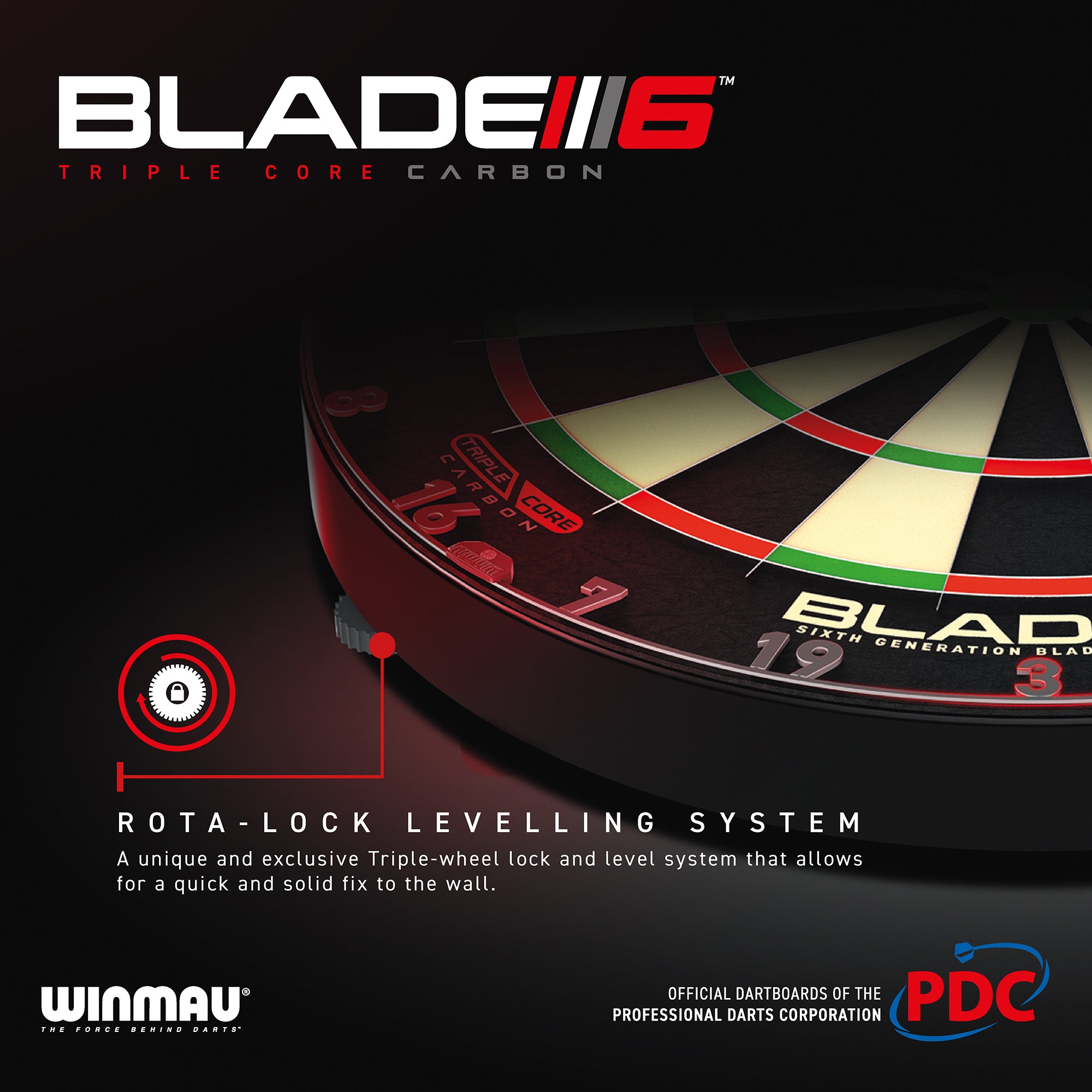 Winmau - Dartboard - Blade 6 Triple Core Carbon PDC