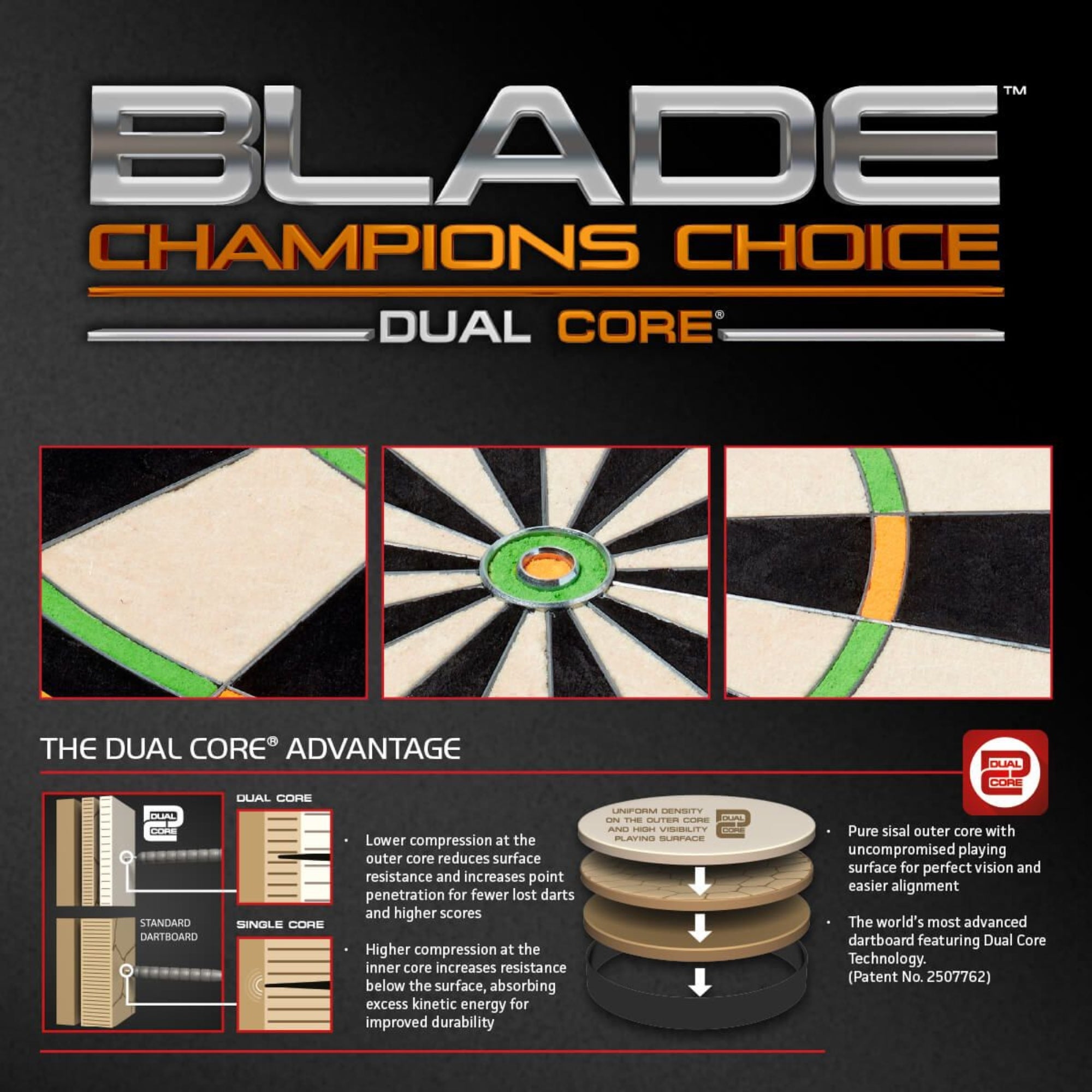 Winmau - Dartboard - Blade Champions Choice - Dual Core