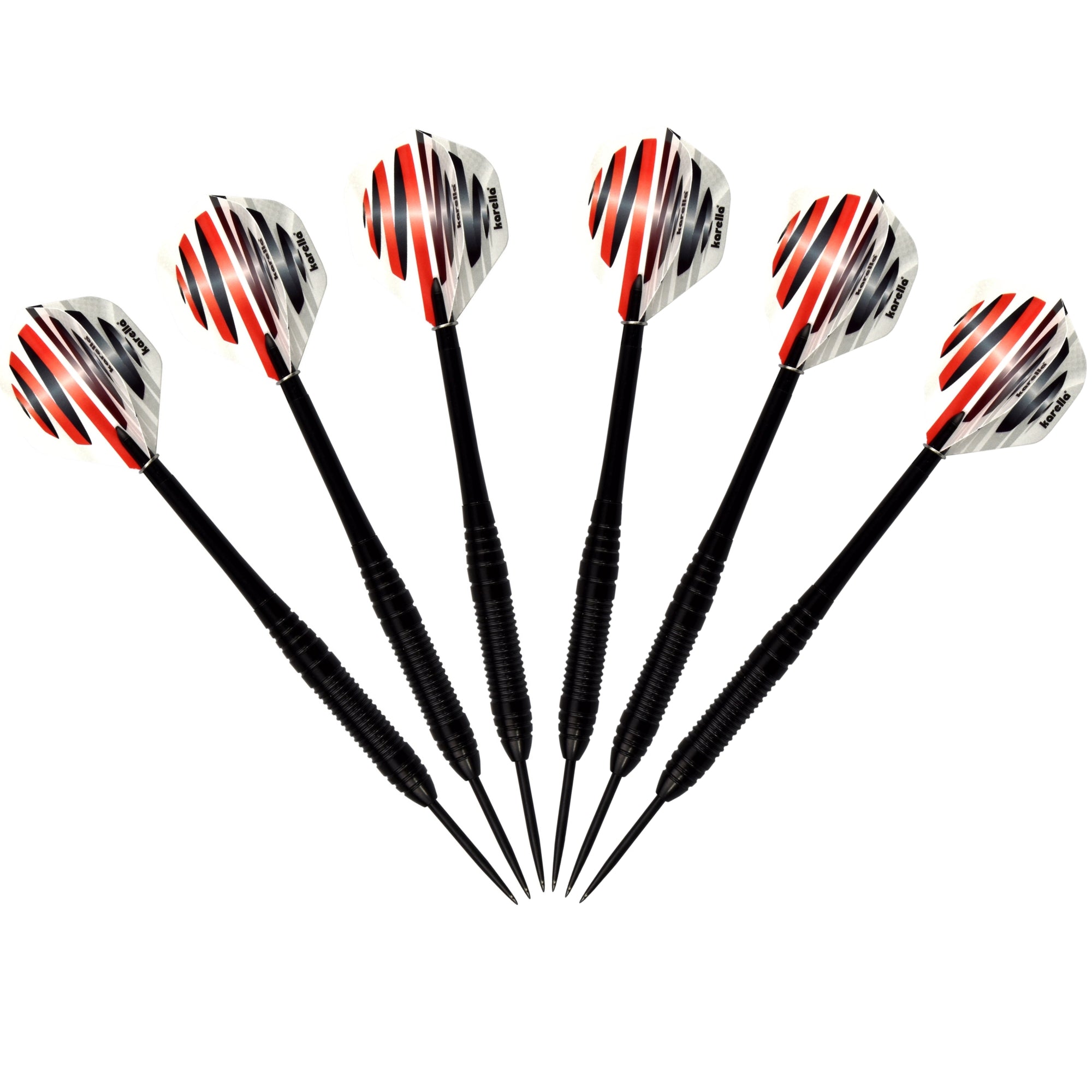 Karella - Dartboard Master im Set inkl. 2 Satz Karella Steeldarts und Karella Abwurflinie