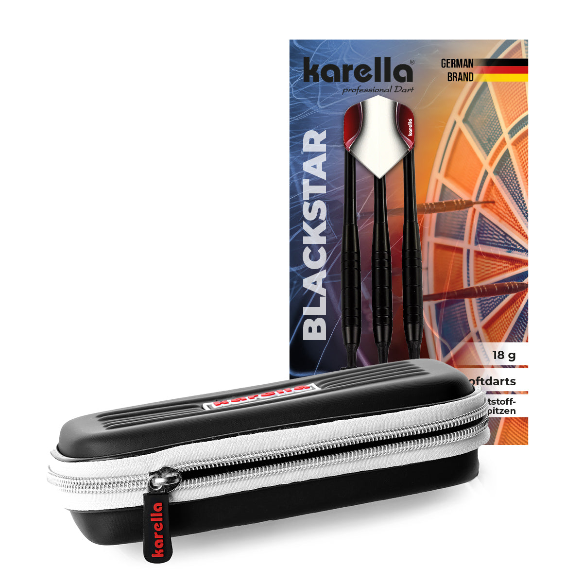 Karella - Dartset - Winner Blackstar - Softdart inkl. Dartcase