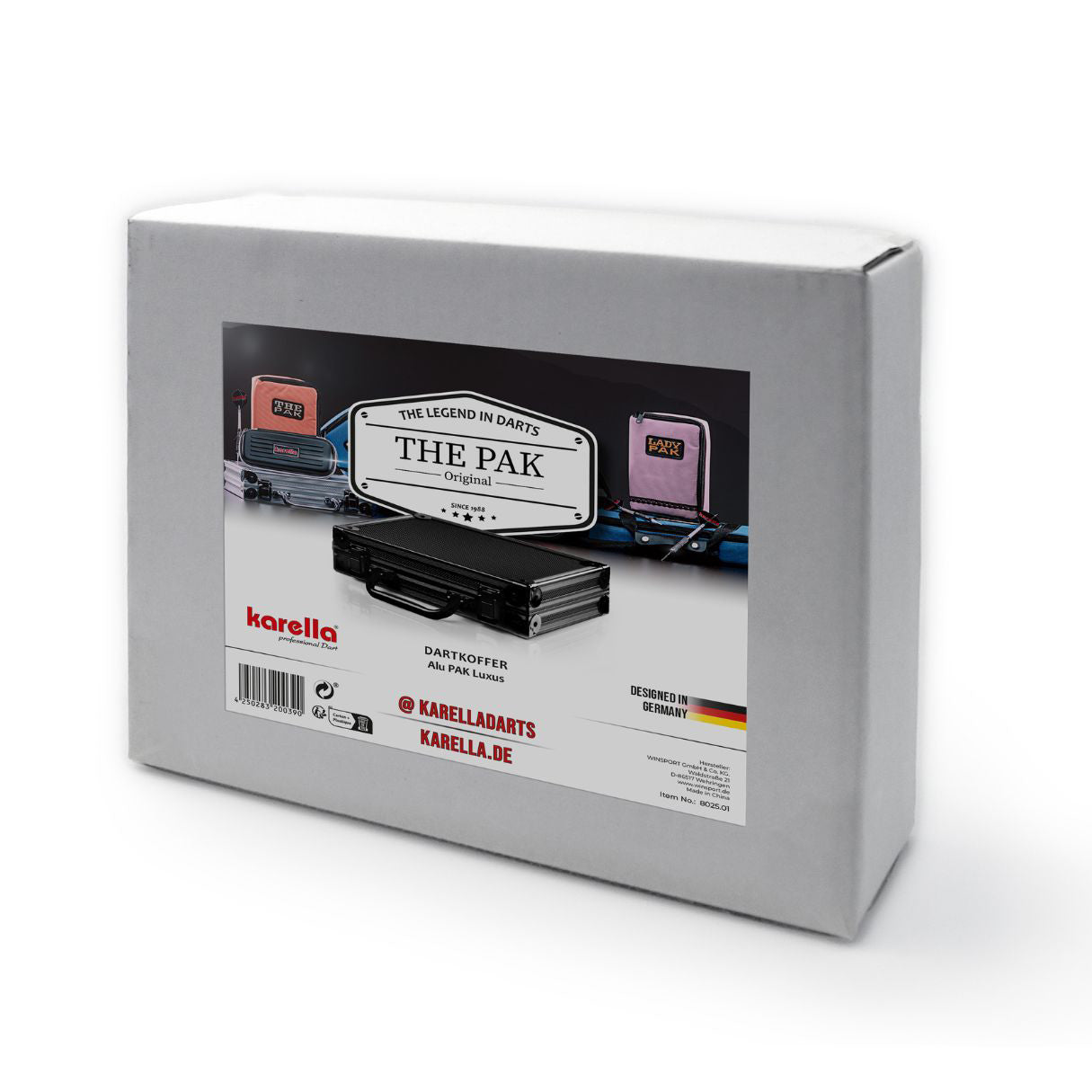 PAK - Dartkoffer Luxus - Alu schwarz