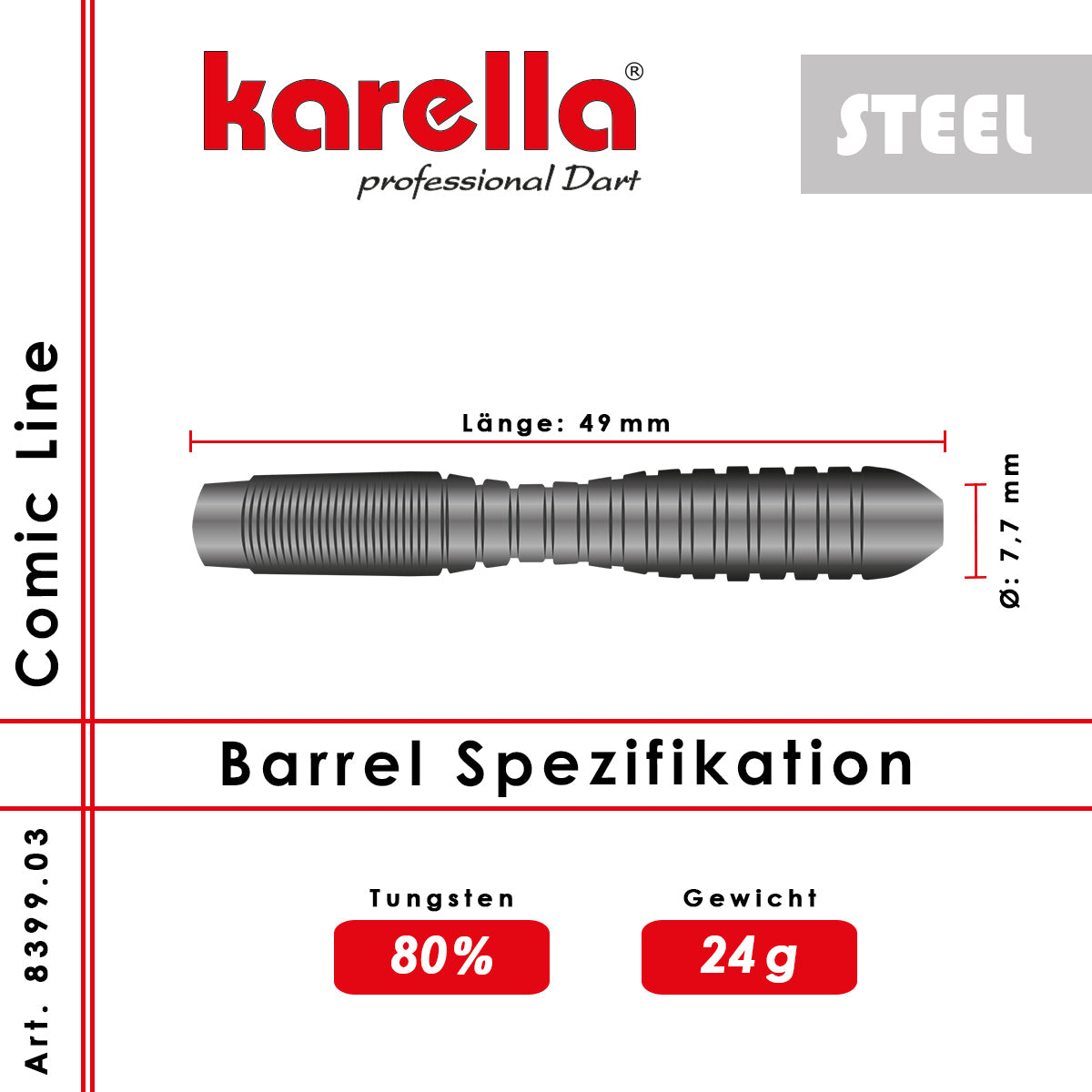 Karella - Steeldart - Comic Line CL-3 24 gr.