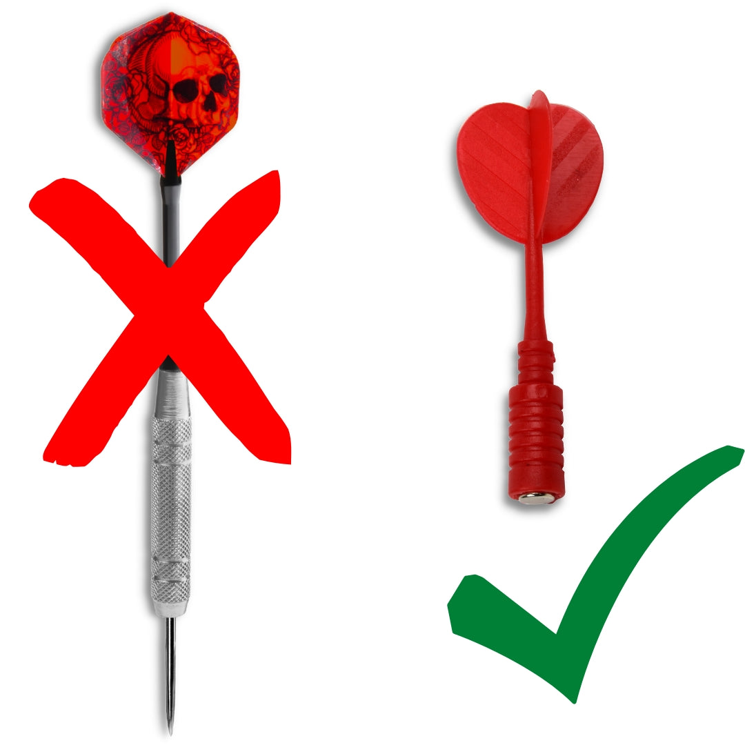 Karella - Dartboard Magnet - Modell Family inkl. 6 Magnetdarts