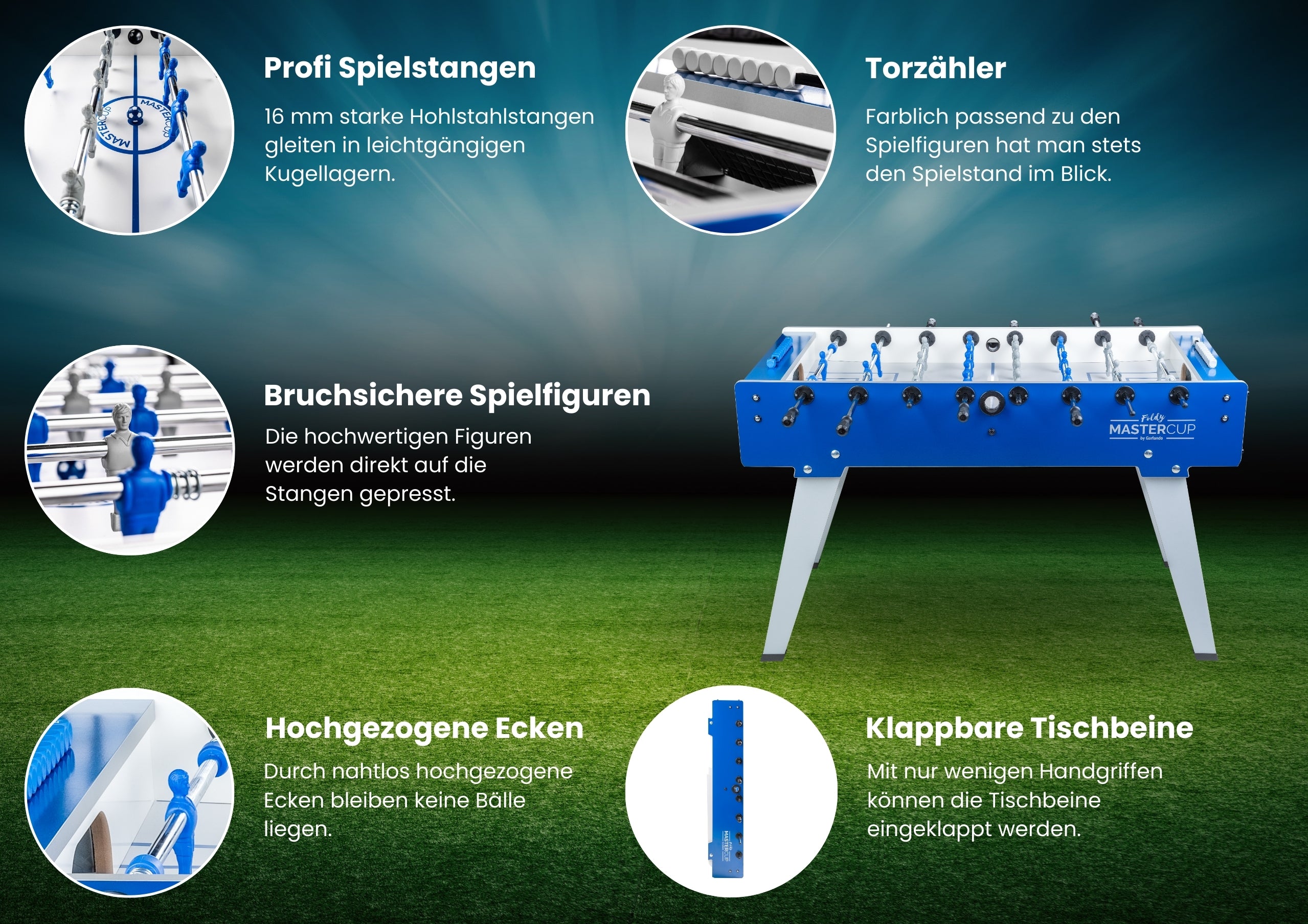 Tischkicker - Garlando MasterCup Foldy
