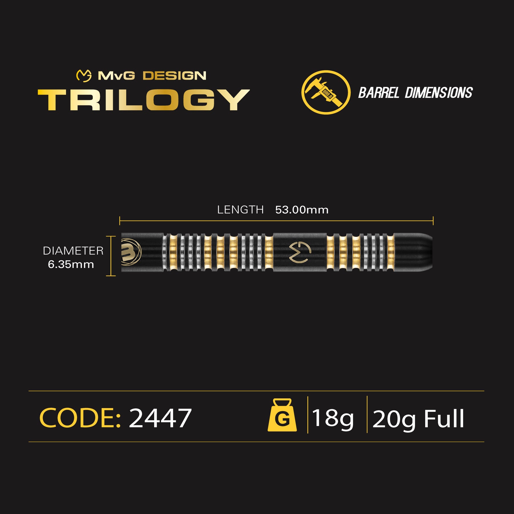 Winmau - Softdart - MvG Trilogy 20 gr.