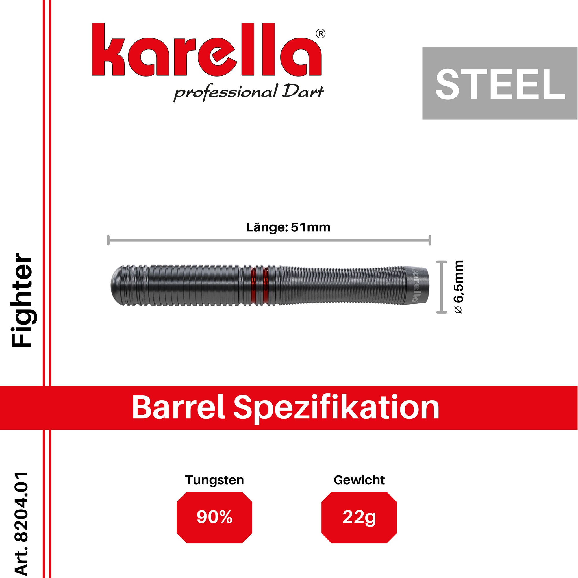 Karella - Steeldart - Fighter 90% Tungsten