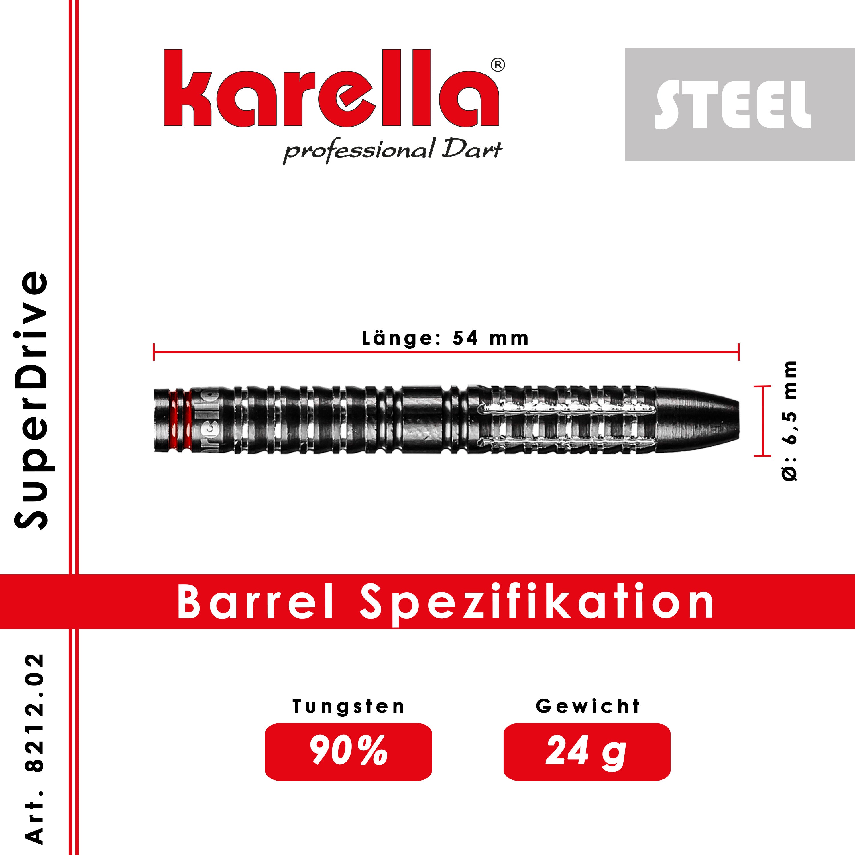 Karella - Steeldart - SuperDrive 90% Tungsten