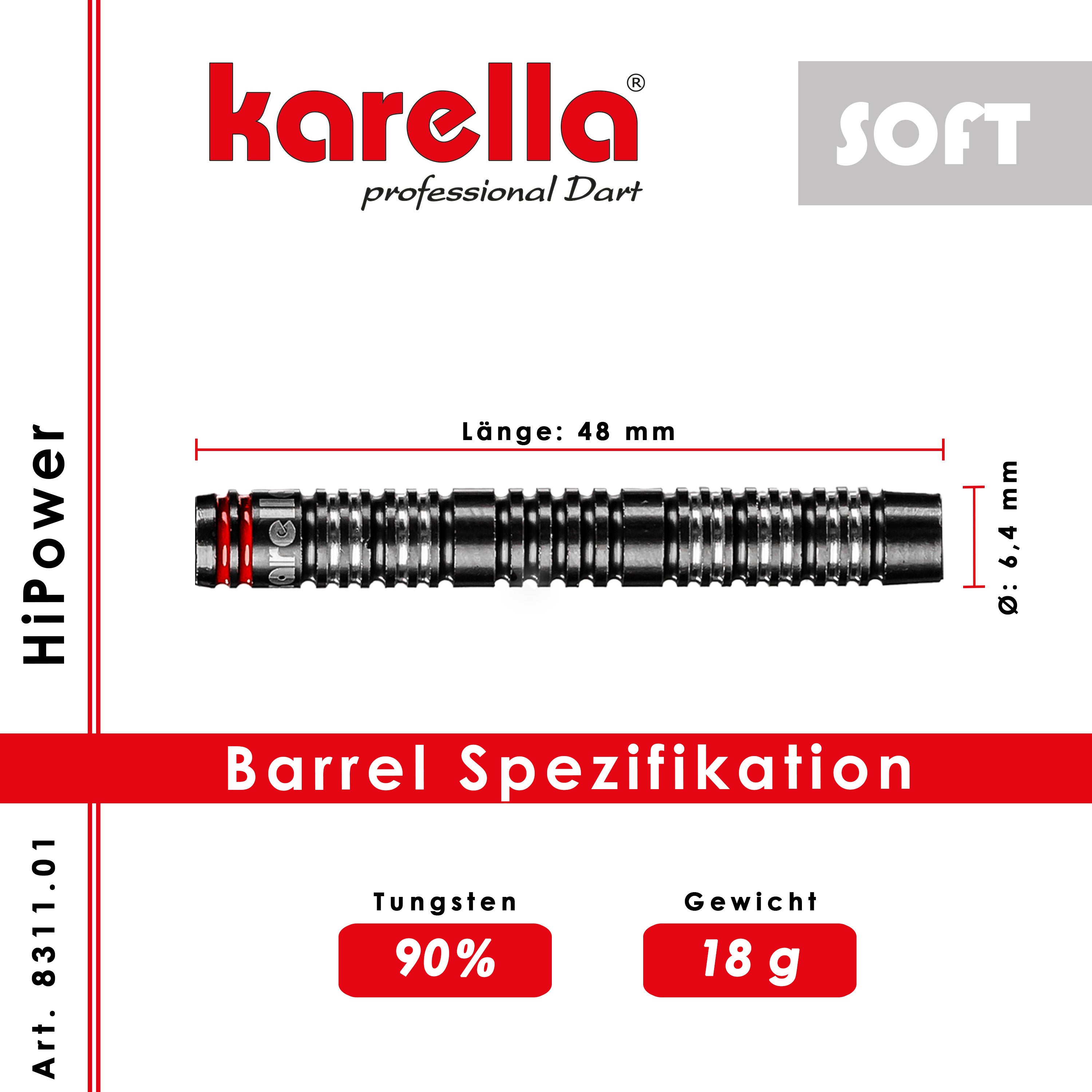 Karella - Softdart - HiPower 90% Tungsten