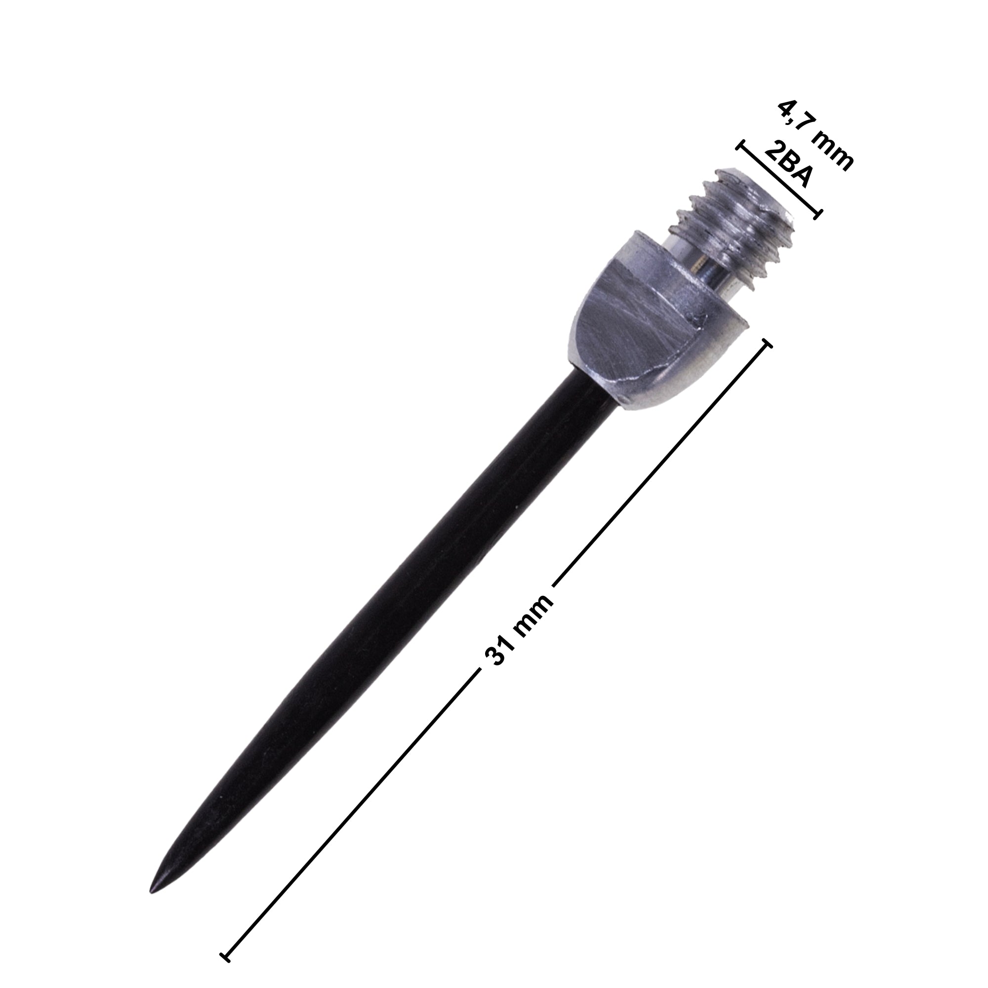 Karella - Metallspitzen für Softdarts - Alu 2BA (Set) inkl. Holder