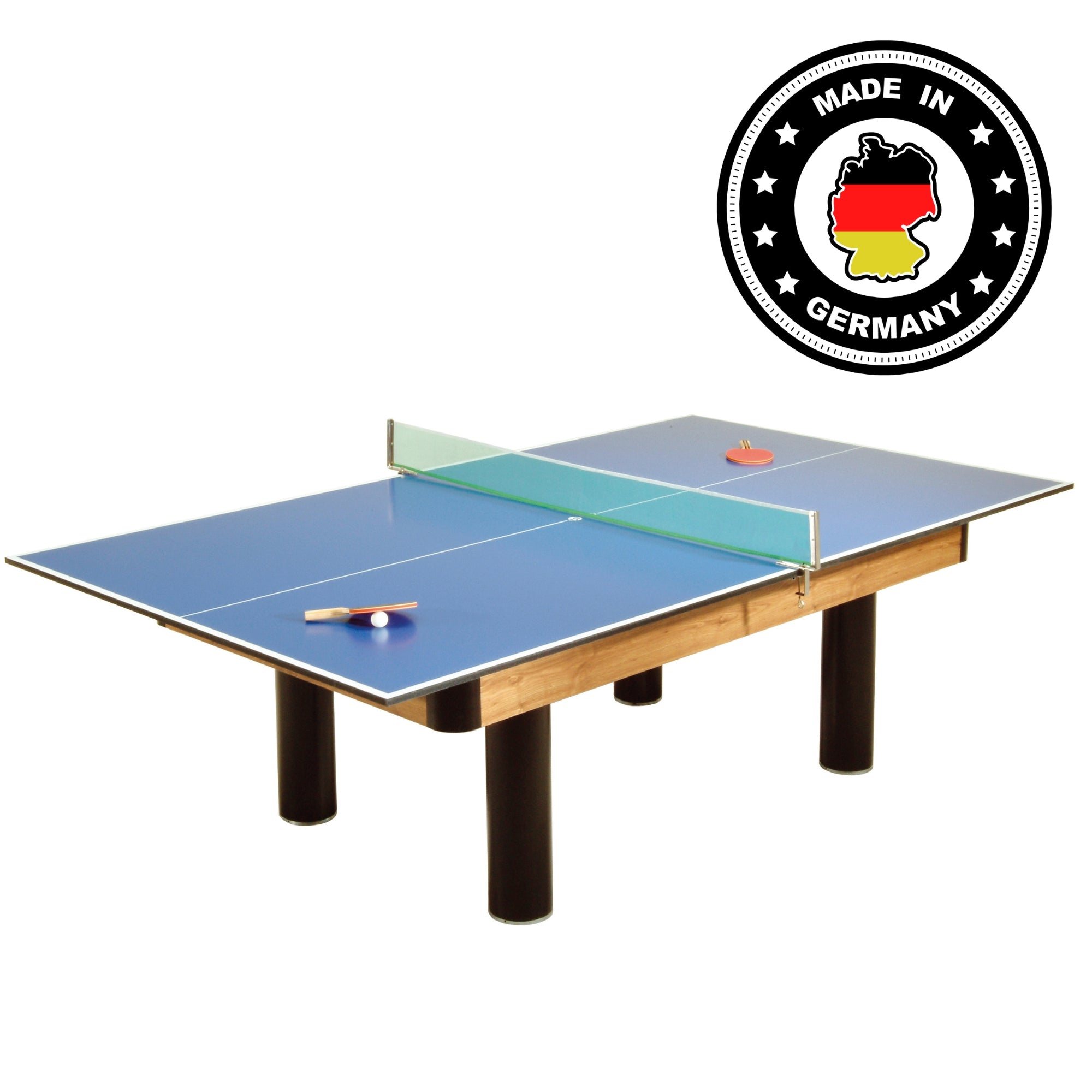 Tischtennisplatte als Auflage inkl. Netzgarnitur, 2 Schläger und Bälle