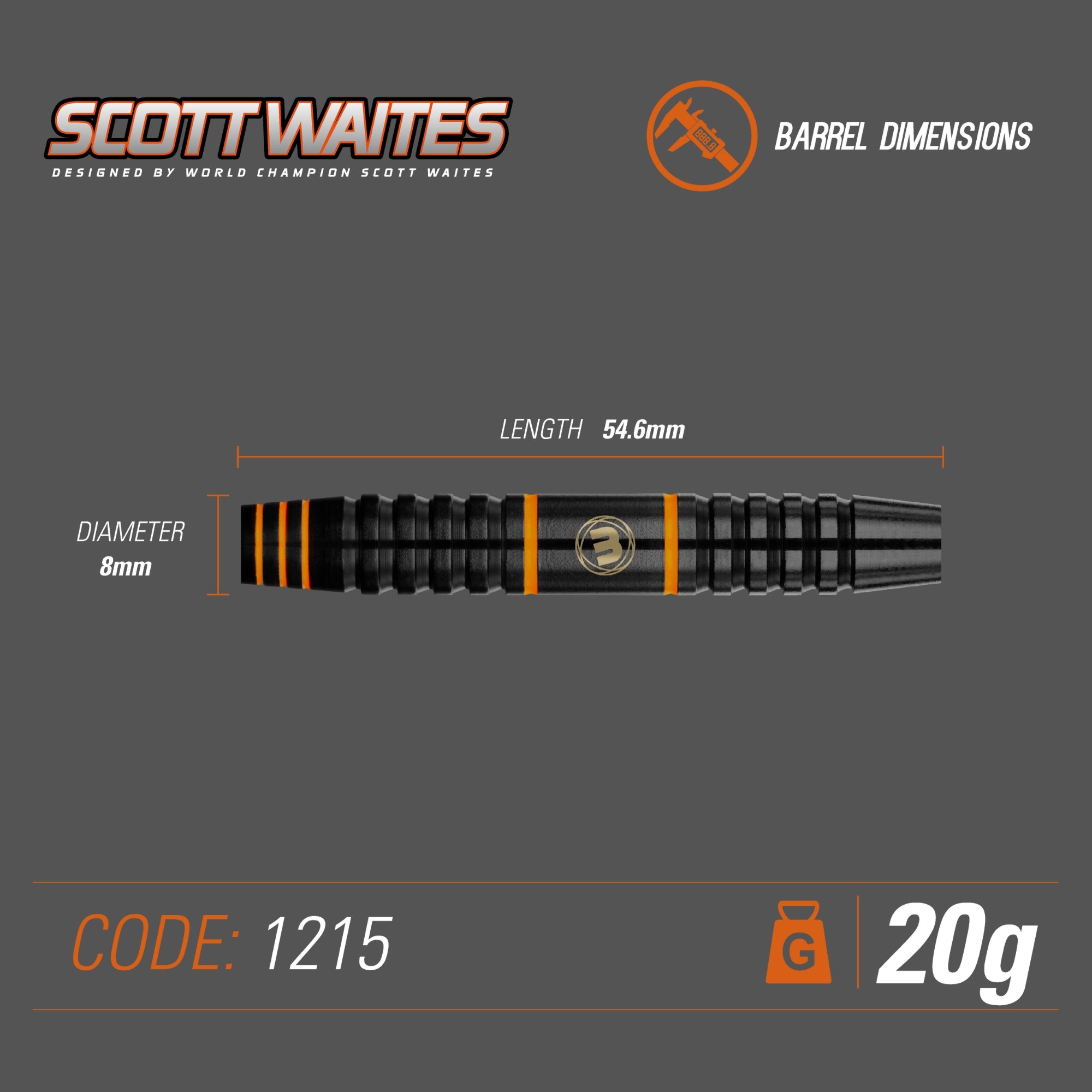 Winmau - Steel-/Softdart - Scott Waites Conversion-Set 20 gr.