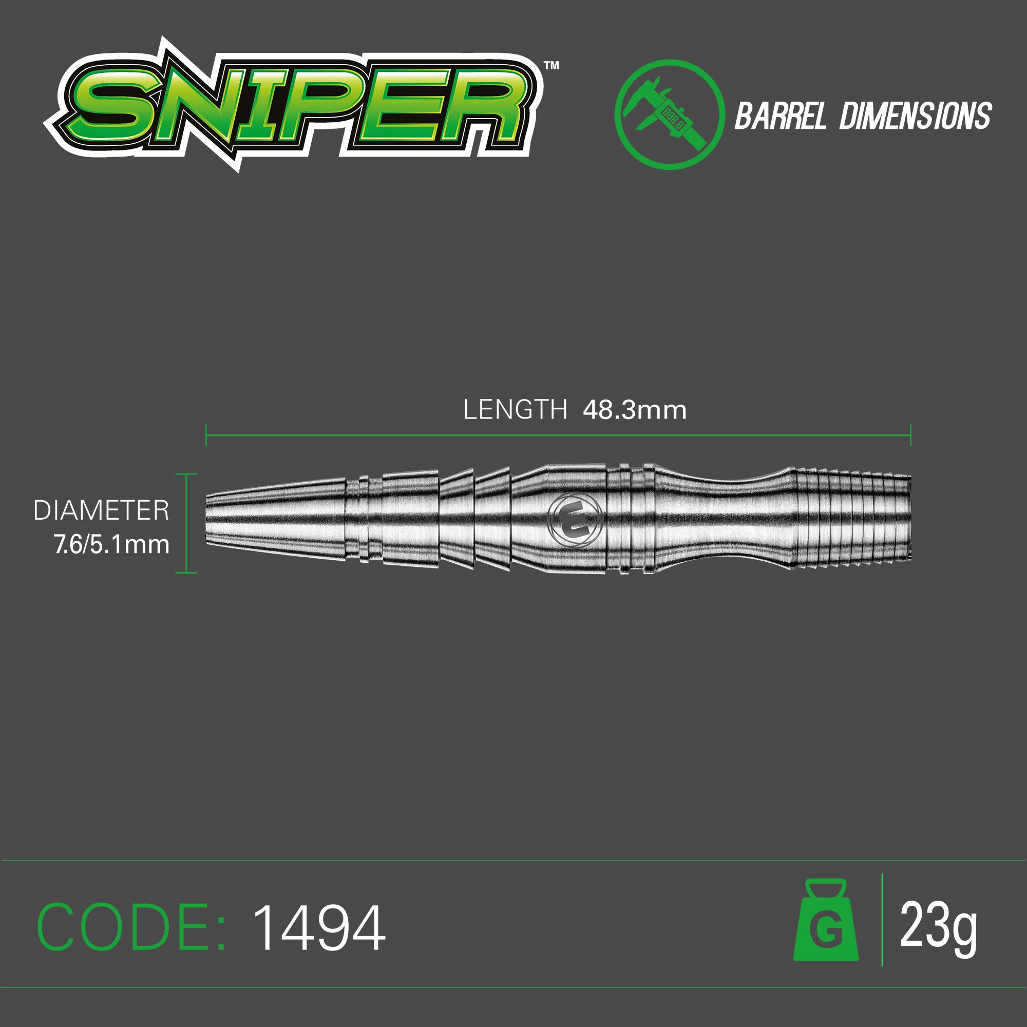Winmau - Steeldart - Sniper 23 gr.