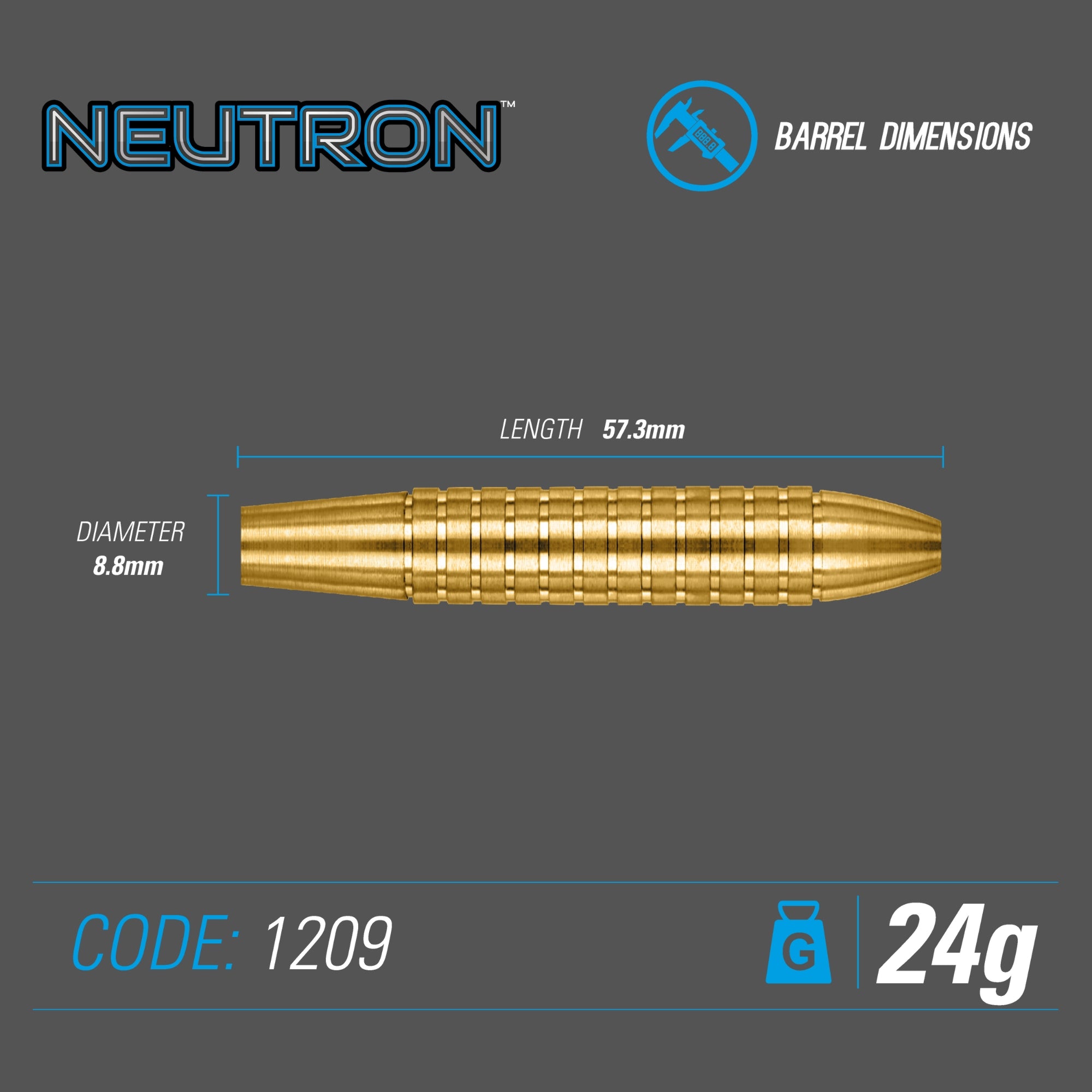 Winmau - Steeldart - Neutron Brass