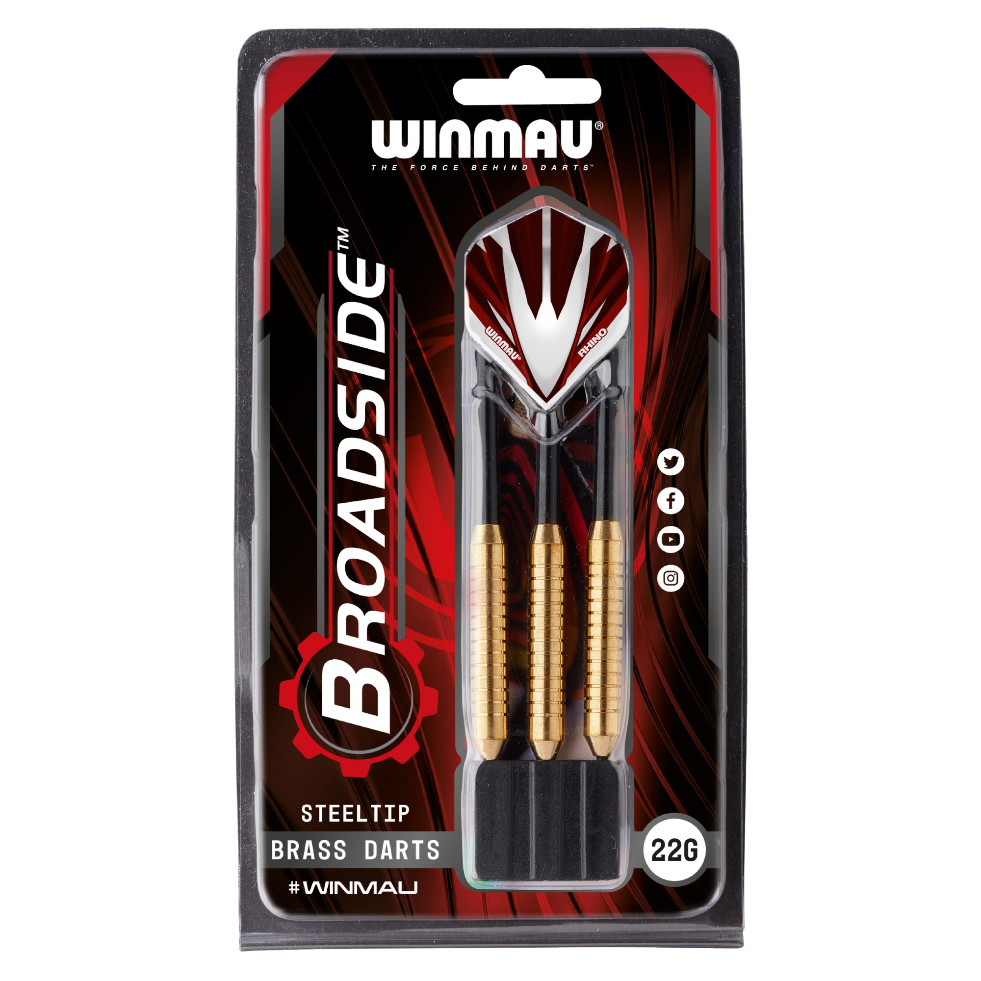 Winmau - Steeldart - Broadside Brass 22 gr.
