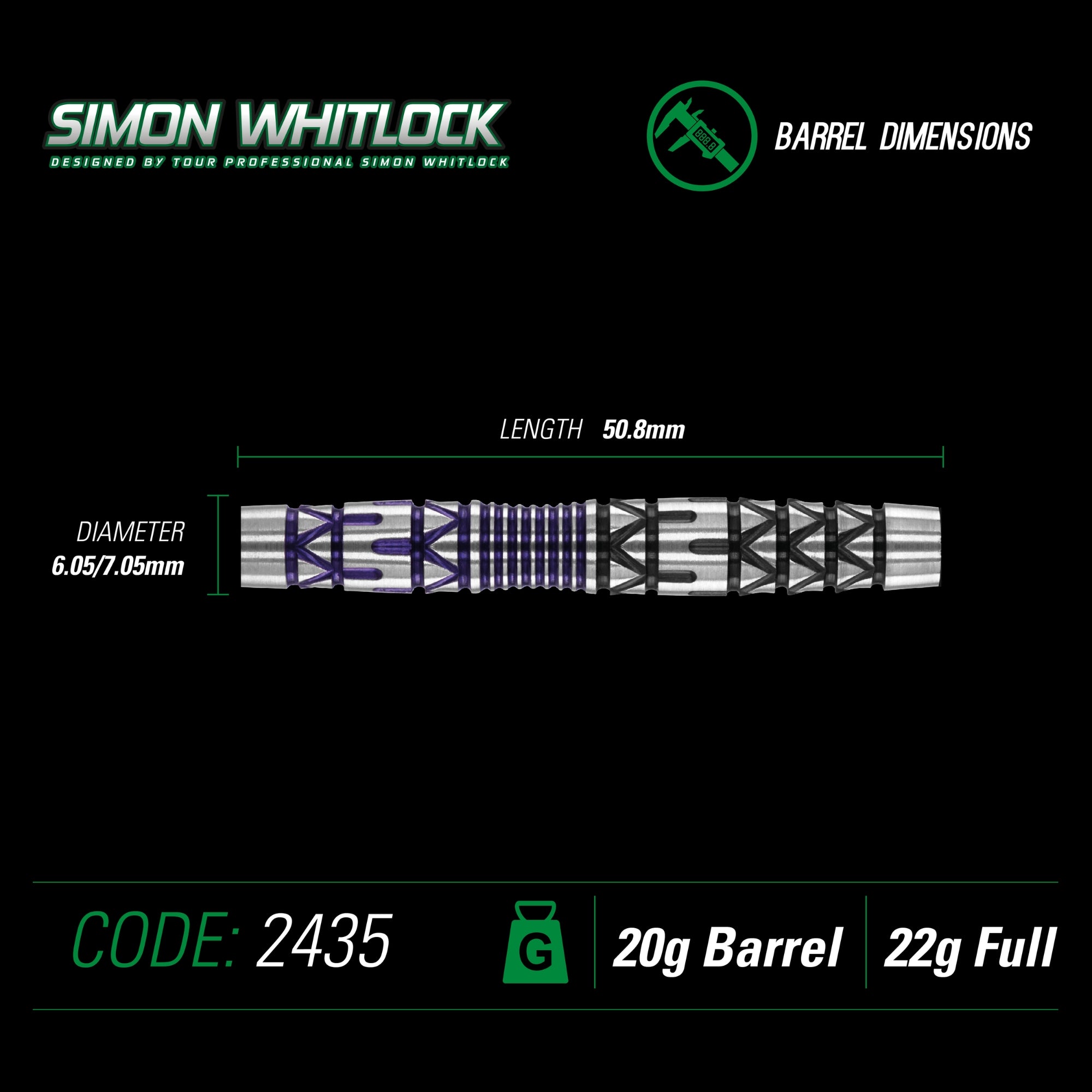 Winmau - Softdart - S. Whitlock Spec. Edt. 22 gr.