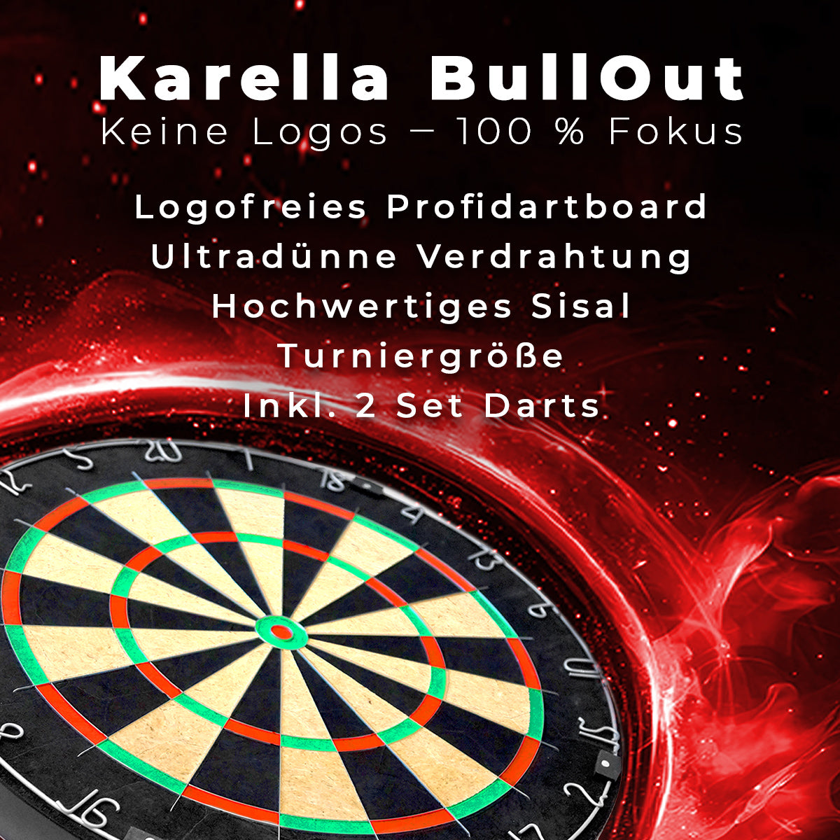 Karella - Dartboard BullOut Set inkl. 2 Set Darts