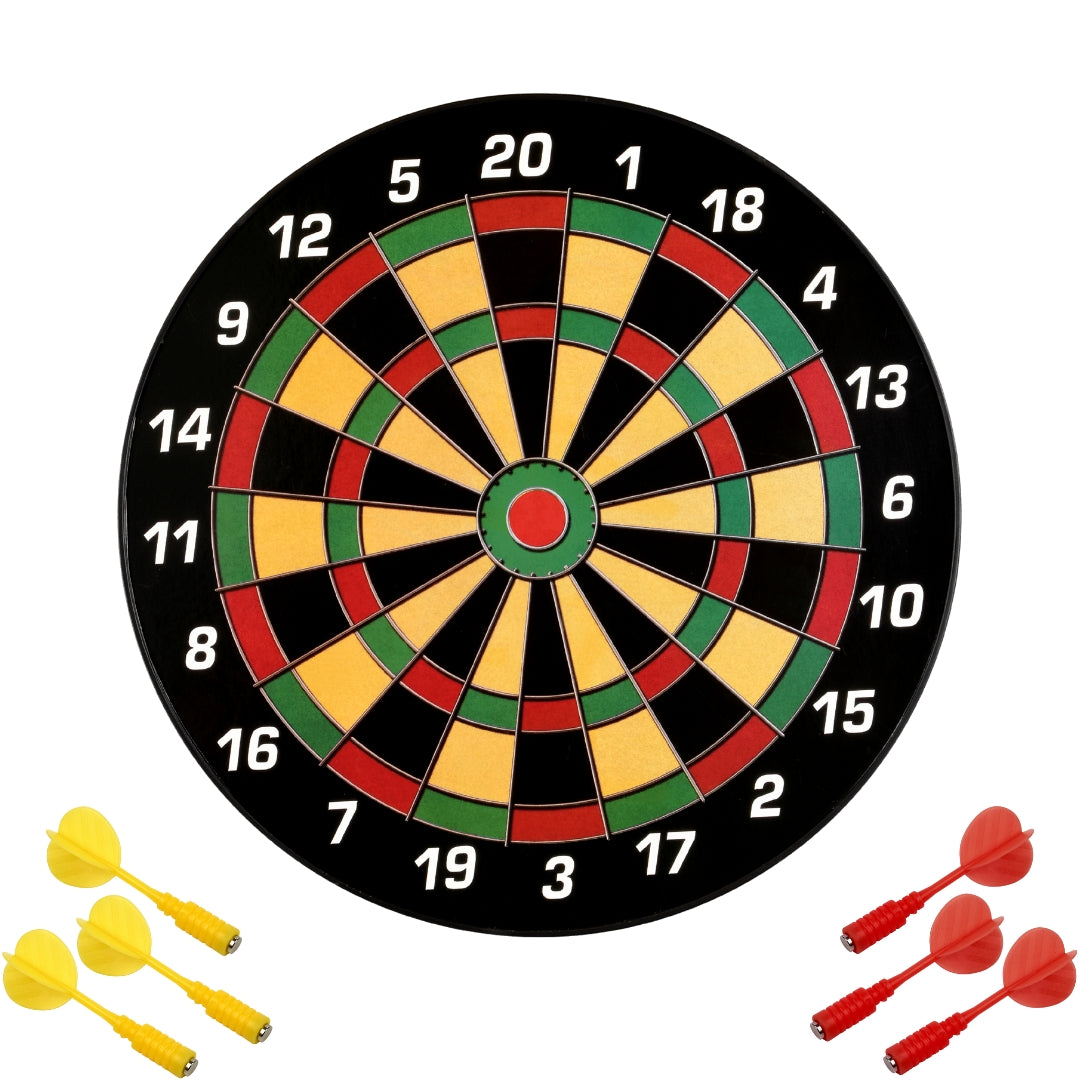 Karella - Dartboard Magnet - Modell Family inkl. 6 Magnetdarts