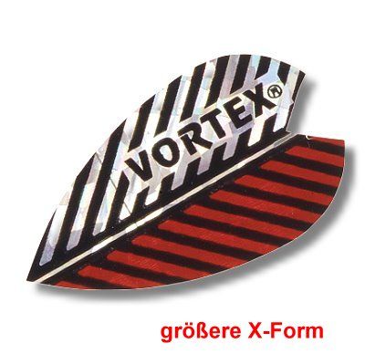 Flight Vortex, Form X (größere Form), rot-weiß