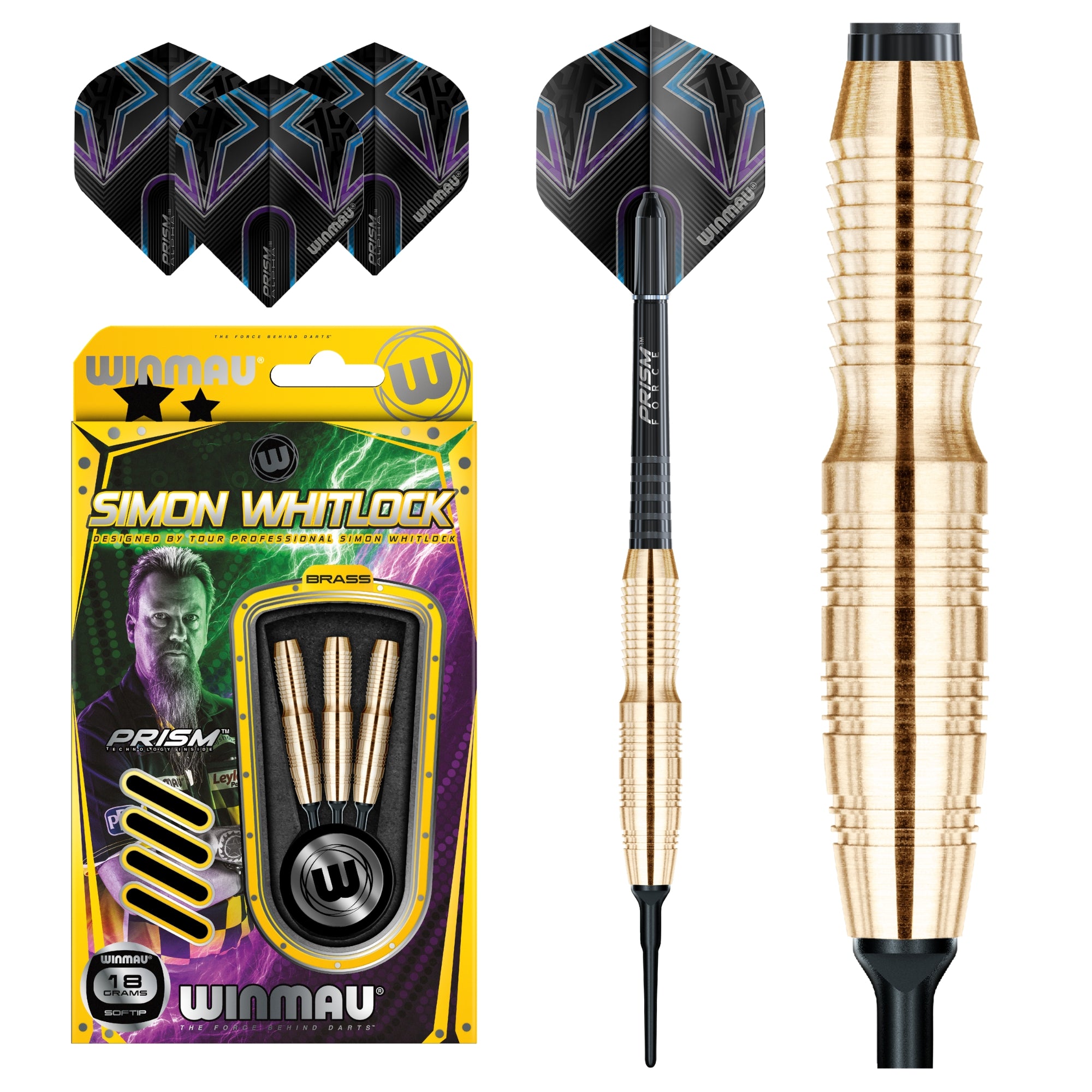 Winmau - Softdart - Simon Whitlock Brass 18 gr.