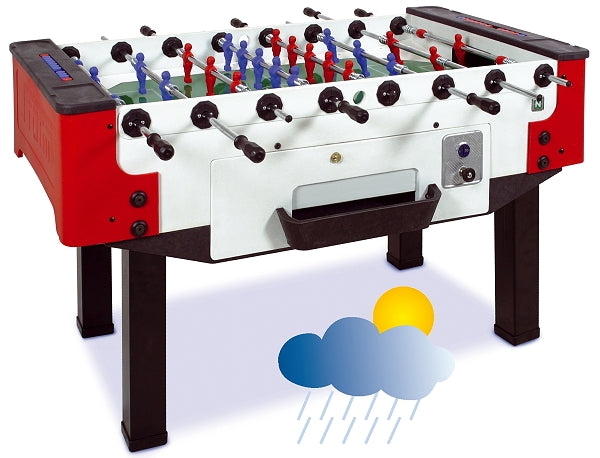 Tischkicker Norditalia Outdoor Storm F-3 Münz 1,- €