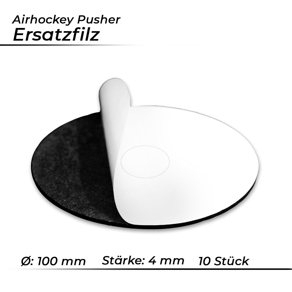 Bandito - Airhockey Pusher Profi Ersatzfilz 100 mm (10 St.) 
