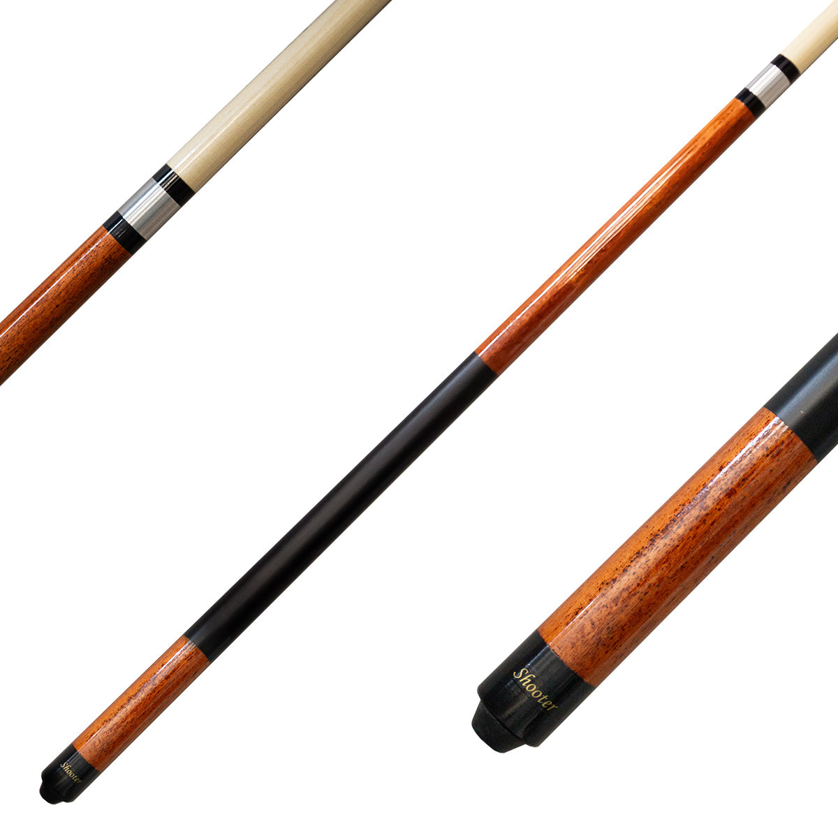Winsport - Queue - Shooter HouseCue 2-tlg. - 12,5 mm Klebeleder