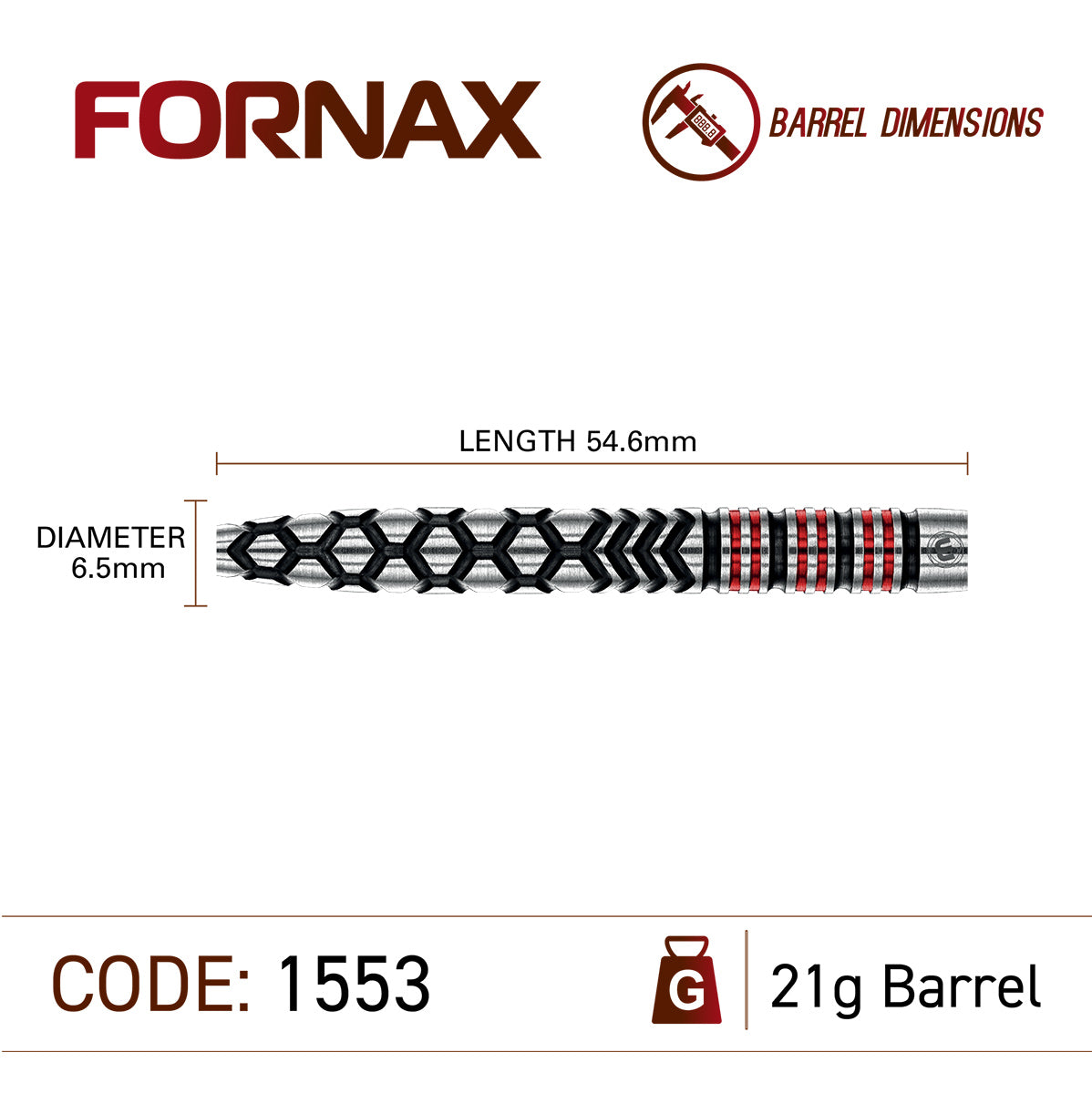 Winmau - Steeldart Fornax 21 gr. 
