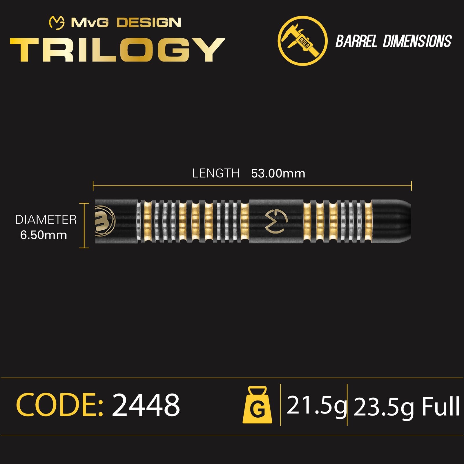 Winmau - Softdart - MvG Trilogy 23,5 gr.